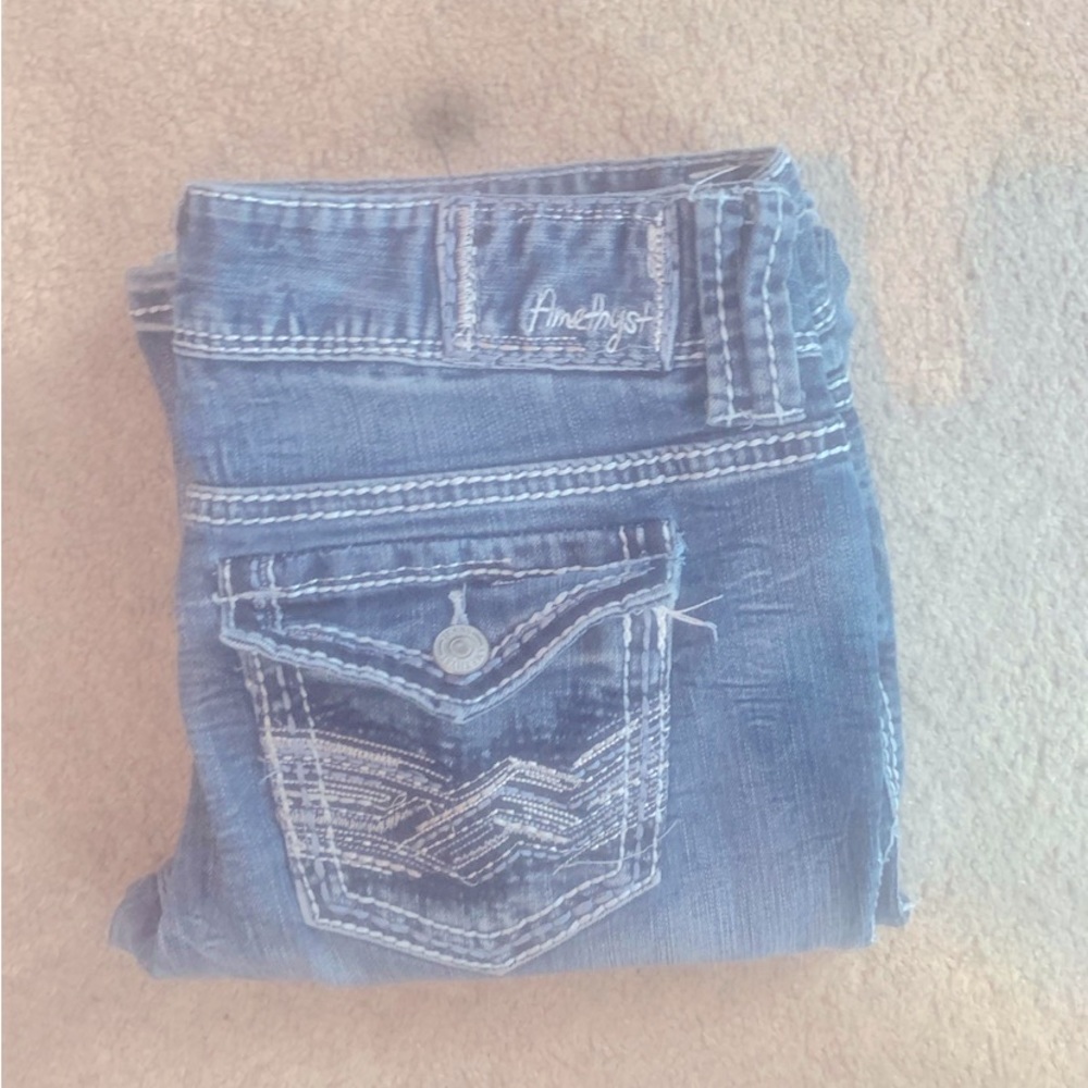 Amethyst low rise boot cut jeans